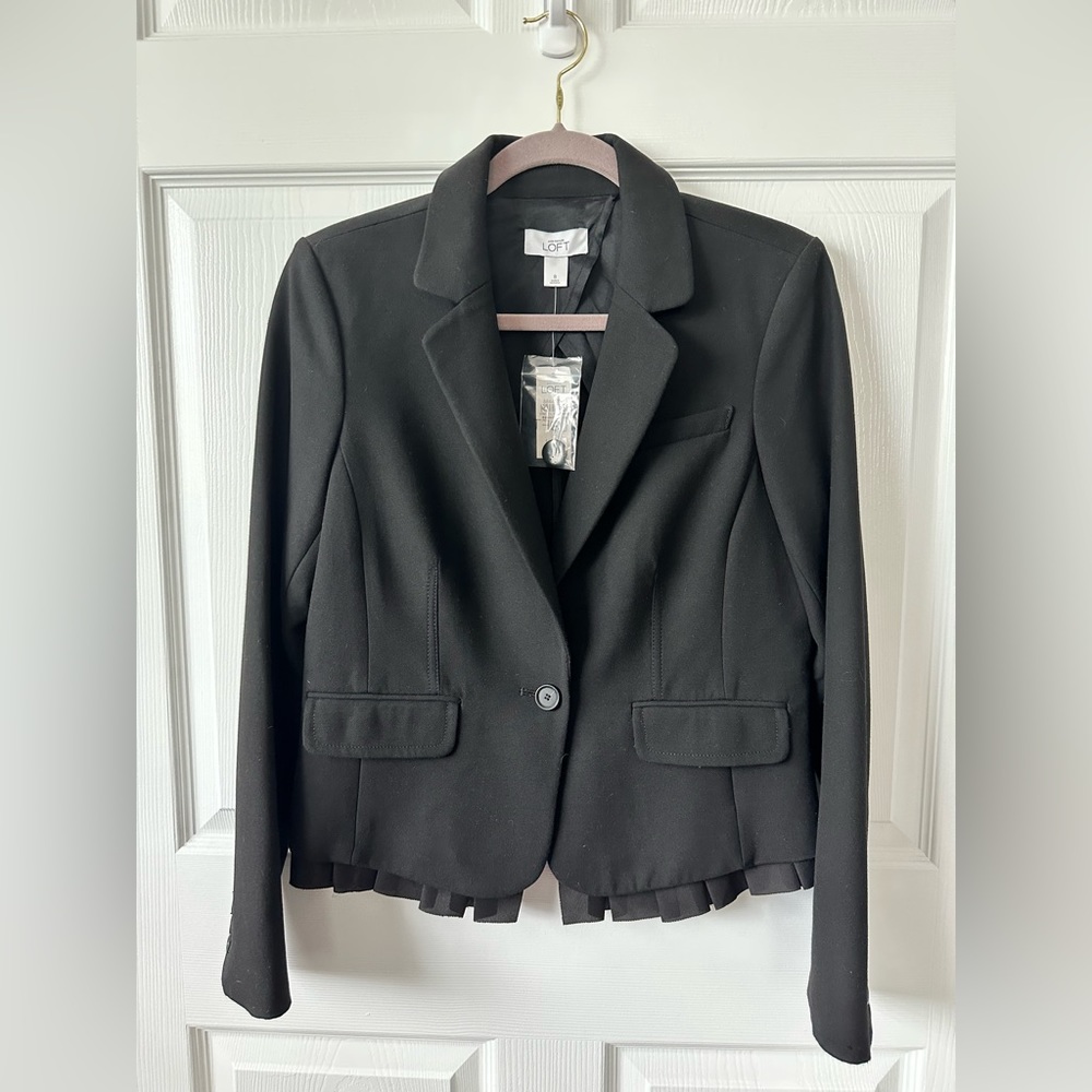 NWT Ann Taylor LOFT Black Blazer Size 8